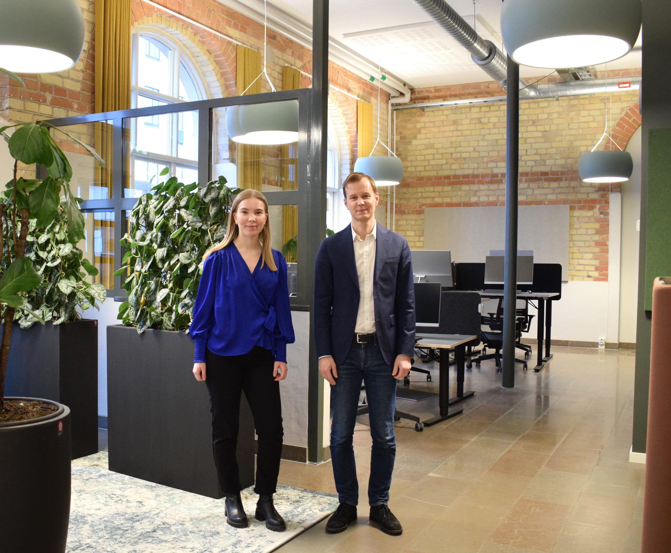 Foto: Emma Hansson, verksamhetsutvecklare UIC och Jens Skoglund, Chef Vasakronan Uppsala